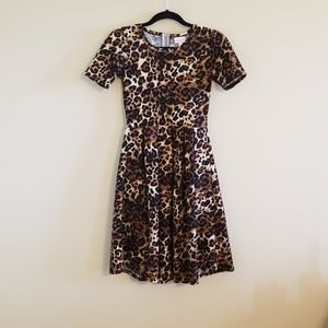 Leopard print LuLaRoe dress